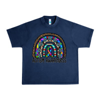 Navy autism awareness Urban Heavy Tee - CowhideDigitalArt