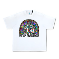 White autism awareness Urban Heavy Tee - CowhideDigitalArt