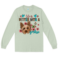 Matcha life is better with a yorkie Long Sleeve Tee - Jasminsmagicworld