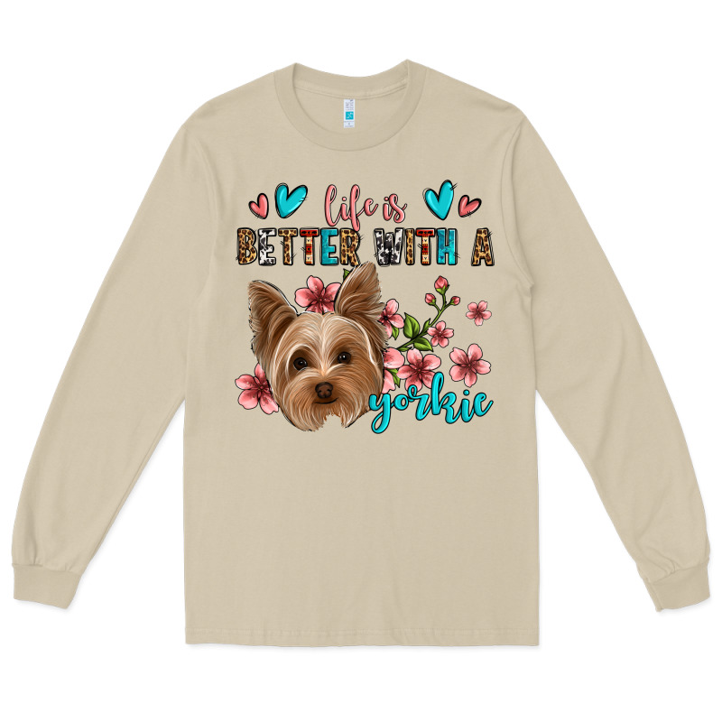 Life Is Better With A Yorkie Long Sleeve Tee by Jasminsmagicworld | Teevron