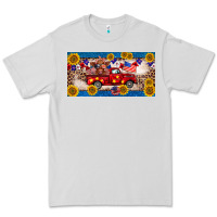 Dove Grey 4th of july truck cow license plate Premium Tee - BarkalooDesign