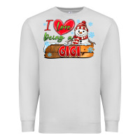 Dove Grey i love being a gigi Premium Sweatshirt - MaliasSmallBusiness