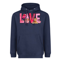 Navy love with gnome Heavyweight Hoodie - NancyCooperArtShop