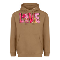 Toasted Coconut love with gnome Heavyweight Hoodie - NancyCooperArtShop