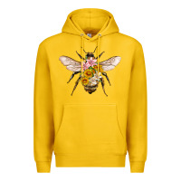Lemon bee with flowers Premium Hoodie - Artiststas