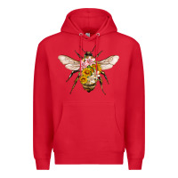 Red bee with flowers Premium Hoodie - Artiststas