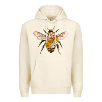 Tofu bee with flowers Premium Hoodie - Artiststas