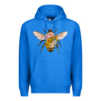 True Royal bee with flowers Premium Hoodie - Artiststas
