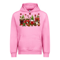 Fuchsia Pink Christmas coffee cups Urban Hoodie - texasbilliewilder