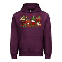 Mauve Wine Christmas coffee cups Urban Hoodie - texasbilliewilder
