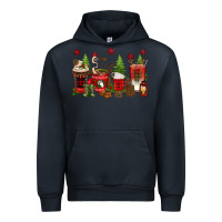 Navy Christmas coffee cups Urban Hoodie - texasbilliewilder