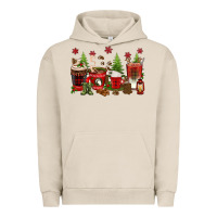 Pigment French Oak Christmas coffee cups Urban Hoodie - texasbilliewilder