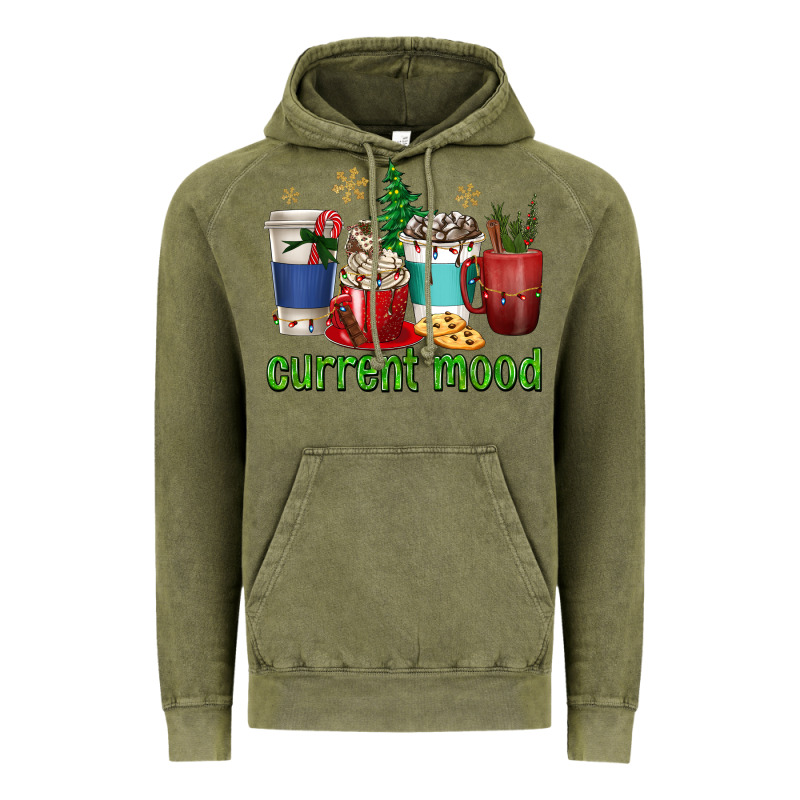 Coffee Cups Current Mood Vintage Hoodie by texasbilliewilder | Teevron