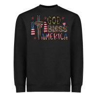 Black god bless america Heavyweight Sweatshirt - CowhideDigitalArt