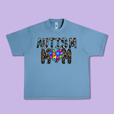 Autism Mom Urban Heavy Tee Designed By Cowhidedigitalart