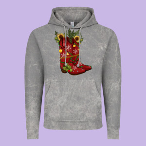 Christmas Boots Vintage Hoodie Designed By Jahusdesignshop