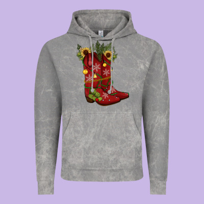 Christmas Boots Vintage Hoodie Designed By Jahusdesignshop