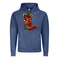 Vintage Denim Christmas boots Vintage Hoodie - JahusDesignShop