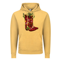 Vintage Mustard Christmas boots Vintage Hoodie - JahusDesignShop