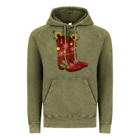 Vintage Olive Christmas boots Vintage Hoodie - JahusDesignShop