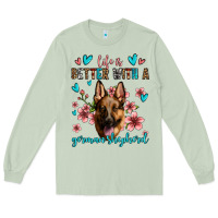Matcha life is better with a german shepherd Long Sleeve Tee - Jasminsmagicworld