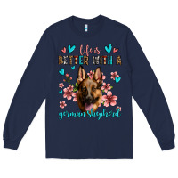 Navy life is better with a german shepherd Long Sleeve Tee - Jasminsmagicworld