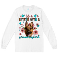 White life is better with a german shepherd Long Sleeve Tee - Jasminsmagicworld