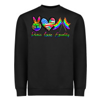Black peace love equality Heavyweight Sweatshirt - HRA Design Shop