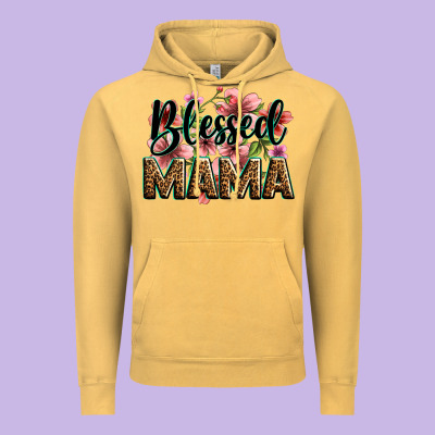 Flowers Blessed Mama Vintage Hoodie Designed By Zillion Design Studio