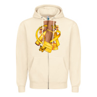 Sandshell Childhood Cancer diva yellow ribbon Zipper Hoodie - NancyCooperArtShop