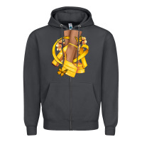 Smoke Childhood Cancer diva yellow ribbon Zipper Hoodie - NancyCooperArtShop