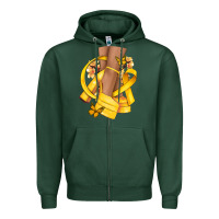 Childhood Cancer Diva Yellow Ribbon Zipper Hoodie | Teevron