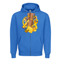 True Royal Childhood Cancer diva yellow ribbon Zipper Hoodie - NancyCooperArtShop