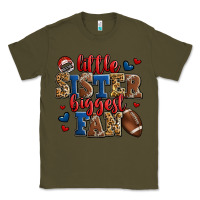 Army Green little sister biggest fan american football Classic Tee - Jasminsmagicworld