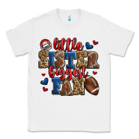 White little sister biggest fan american football Classic Tee - Jasminsmagicworld
