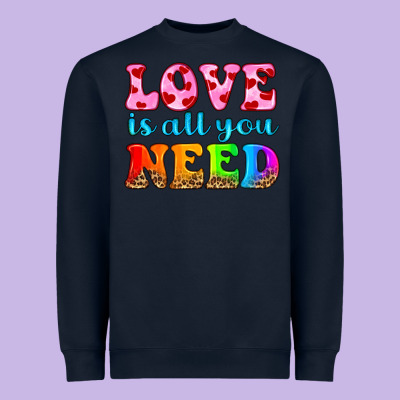 Love Is All You Need Heavyweight Sweatshirt Designed By Hra Design Shop