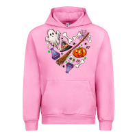 Fuchsia Pink Love Halloween Urban Hoodie - NancyCooperArtShop