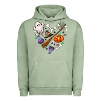 Pigment Oil Green Love Halloween Urban Hoodie - NancyCooperArtShop
