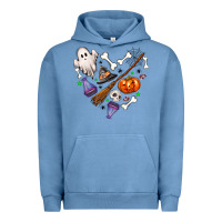 Pigment Pebble Blue Love Halloween Urban Hoodie - NancyCooperArtShop