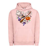Pigment Salmon Love Halloween Urban Hoodie - NancyCooperArtShop