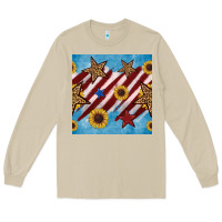 Mushroom western star with sunflower seamless pattern Long Sleeve Tee - BundleAndBundleShop