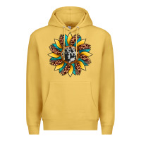 Antique Gold sunflower cowhide leopard Premium Hoodie - Artiststas