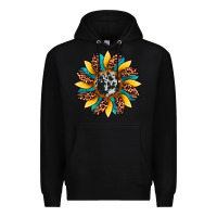 Black sunflower cowhide leopard Premium Hoodie - Artiststas