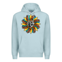 Blue Mist sunflower cowhide leopard Premium Hoodie - Artiststas