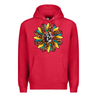 Cardinal sunflower cowhide leopard Premium Hoodie - Artiststas
