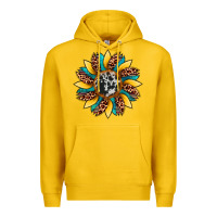 Lemon sunflower cowhide leopard Premium Hoodie - Artiststas