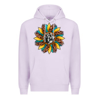 Lilac sunflower cowhide leopard Premium Hoodie - Artiststas