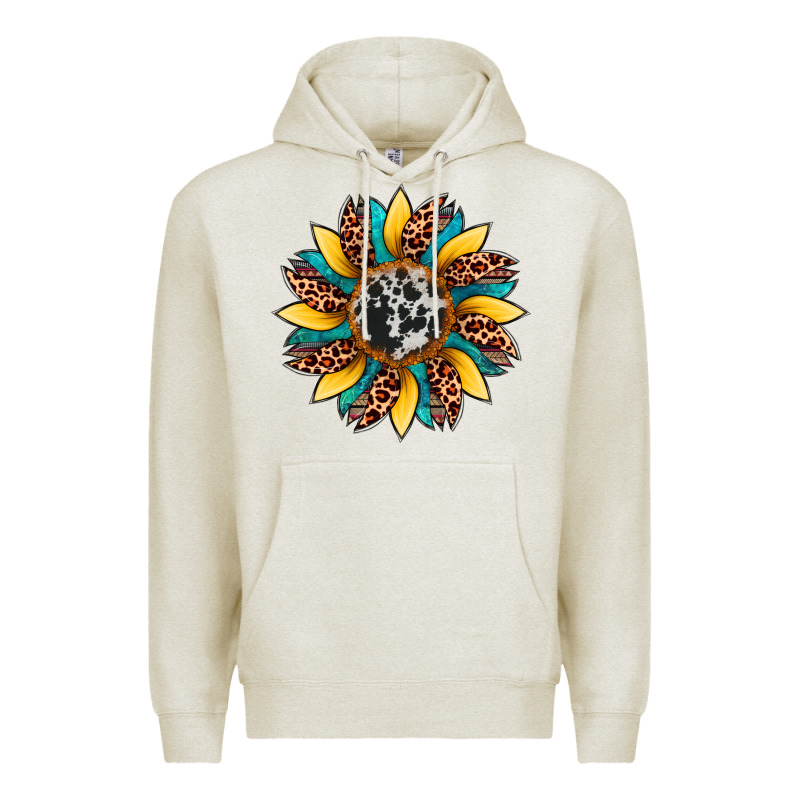 Sunflower Cowhide Leopard Premium Hoodie by Artiststas | Teevron