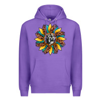 Purple sunflower cowhide leopard Premium Hoodie - Artiststas