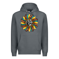 Rock sunflower cowhide leopard Premium Hoodie - Artiststas